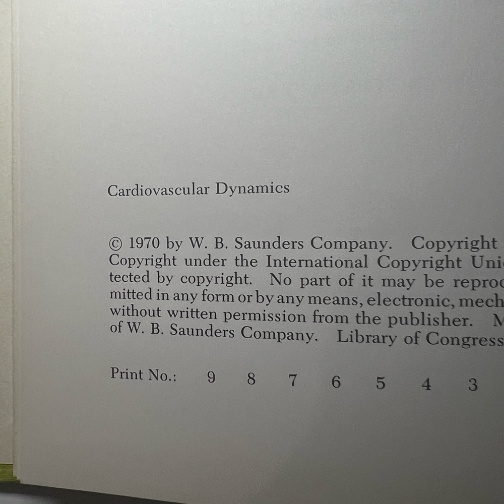 CARDIOVASCULAR DYNAMICS BY ROBERT F. RUSHMER [HARDCOVER , 3RD EDITION , 1970] - Picture 6 of 6
